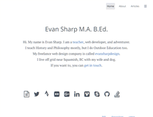 Tablet Screenshot of evansharp.ca
